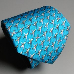 - Thatcher Spring Silk Tie Airplanes EUC